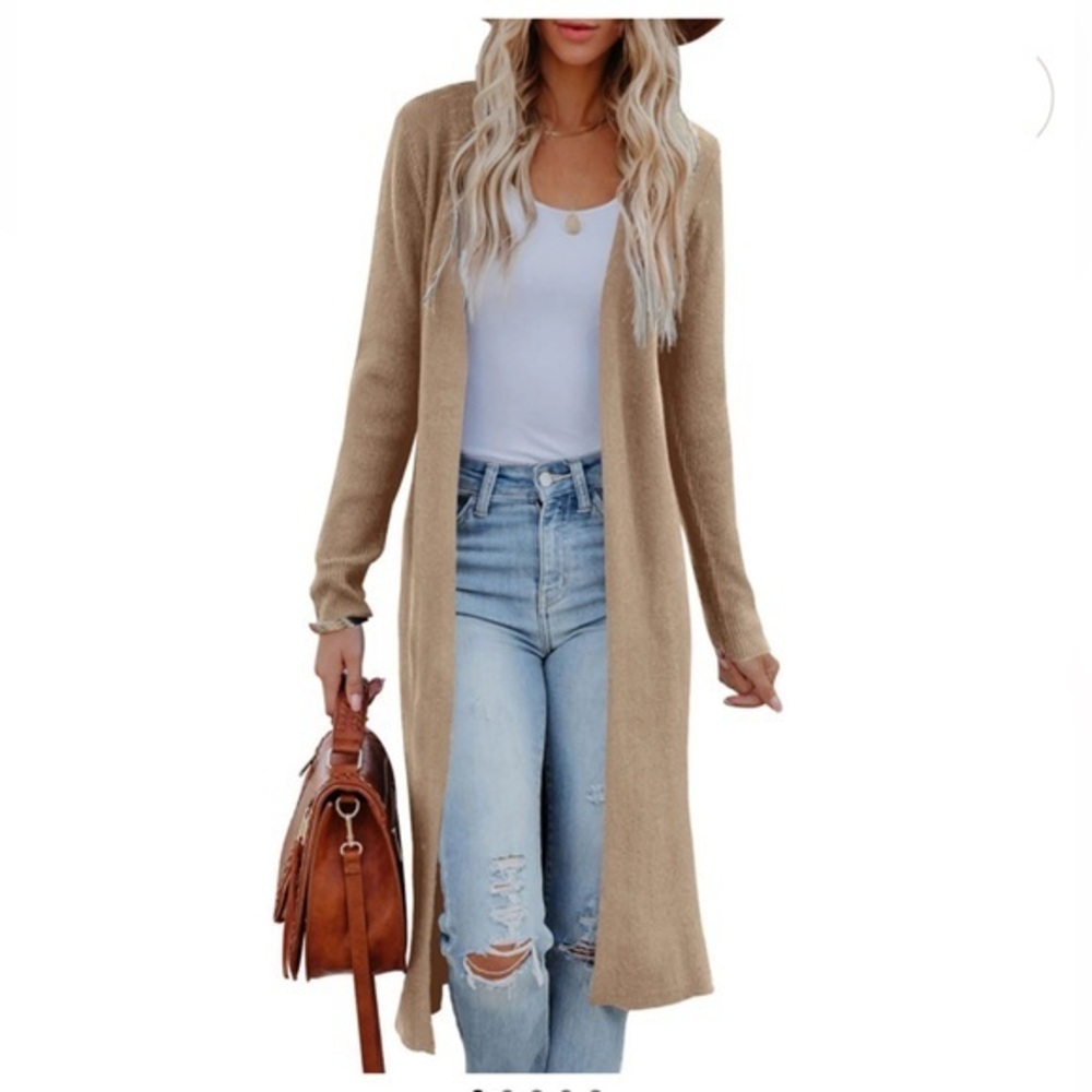 Elizabeth and James Long Open Cardigan NWT Sz L